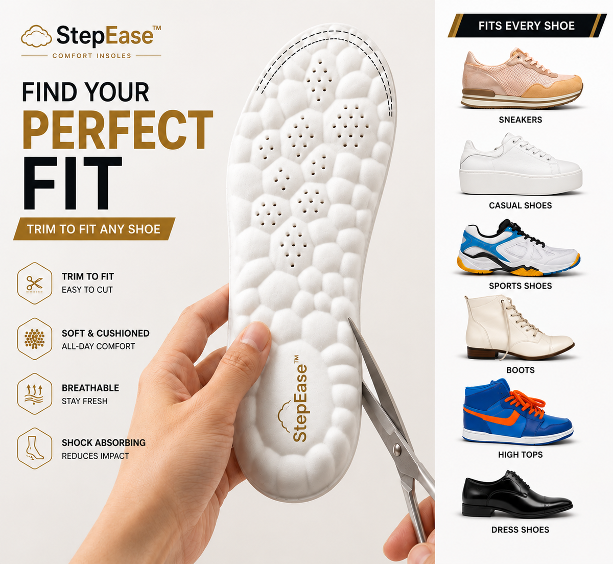 StepEase™ Premium Foot Insoles